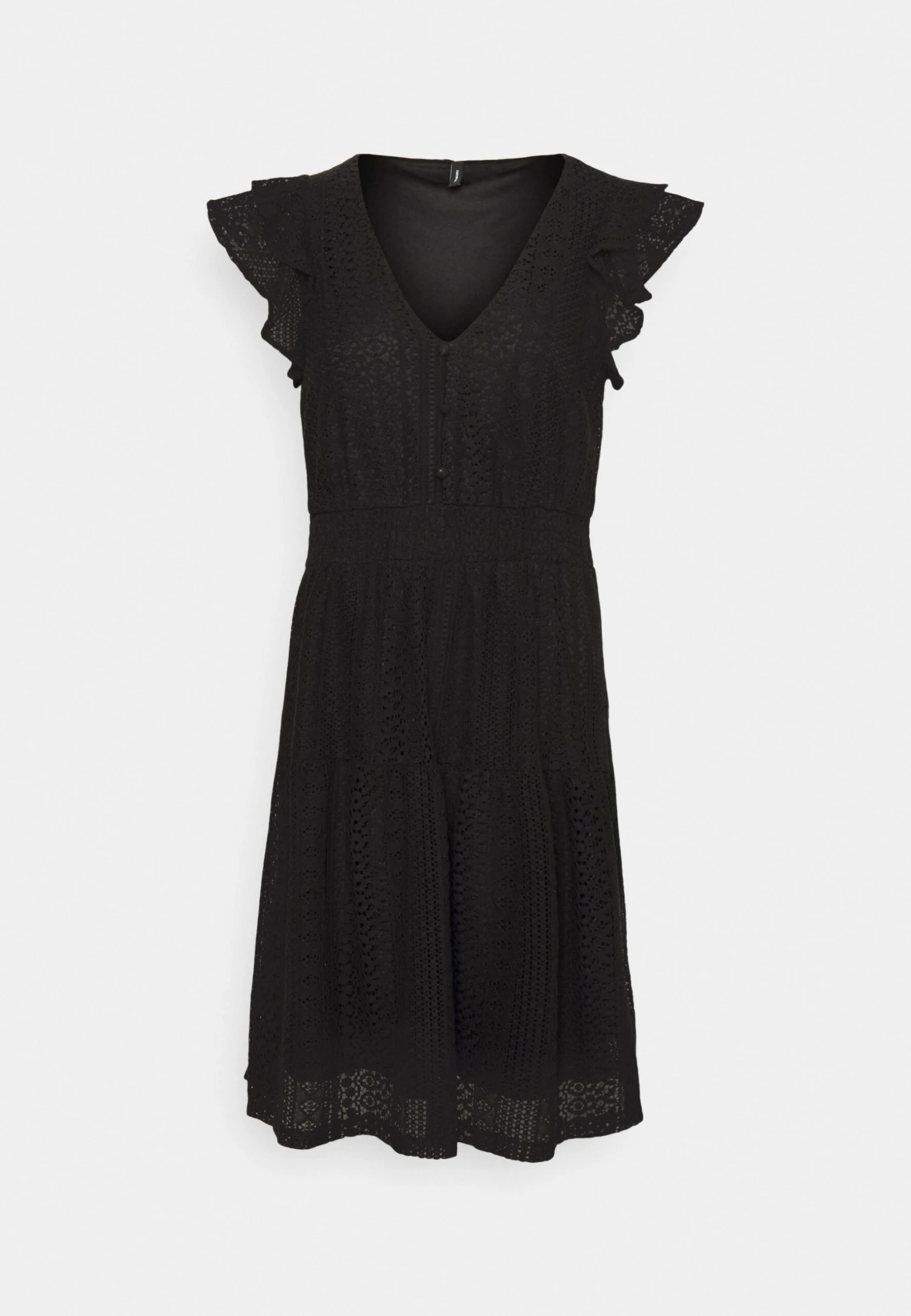 Vero Moda Tall Vmhoney Vneck Short Dress - Robe Chemise - Black – Image 4