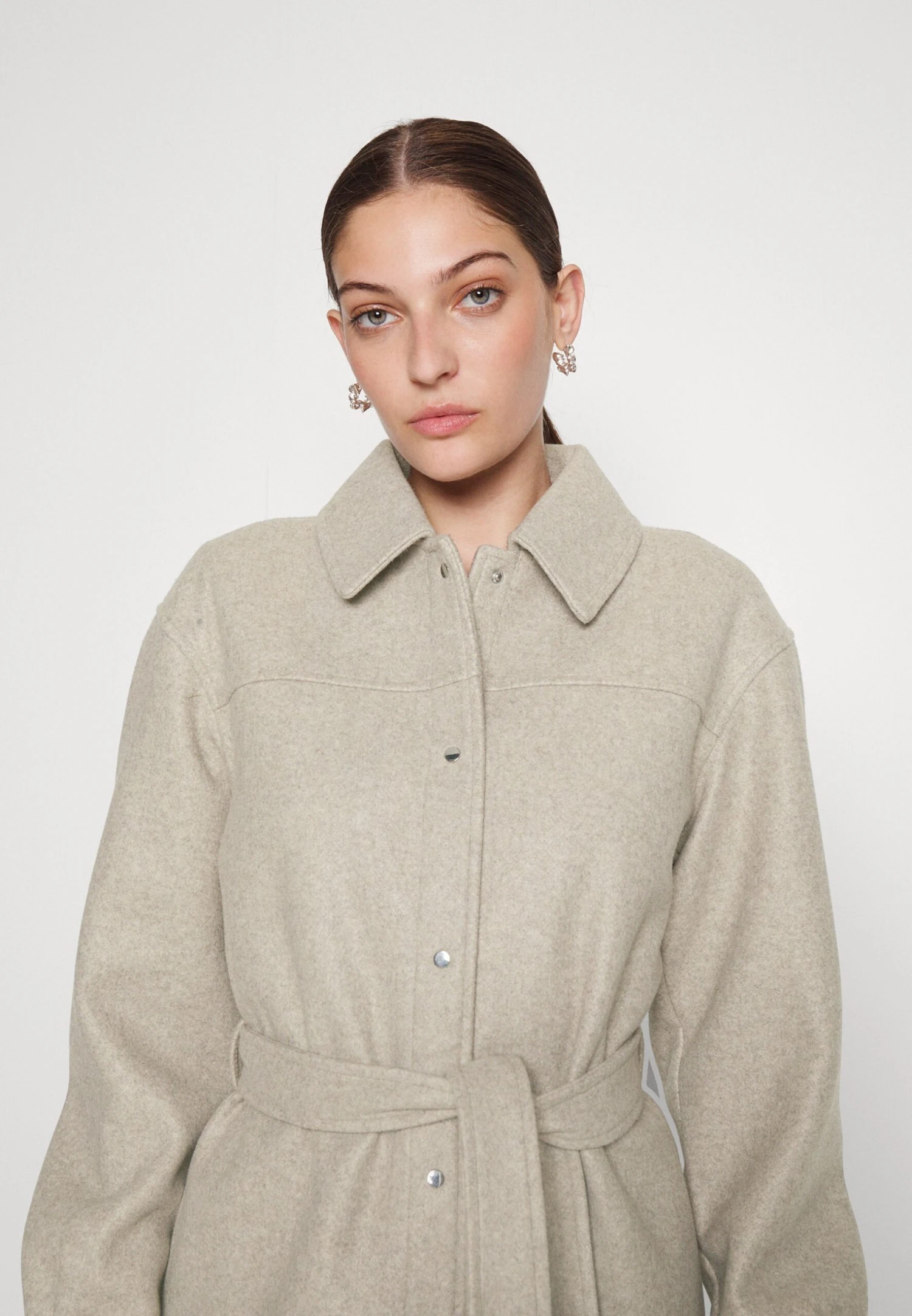 Vero Moda Tall Vmvince Jacket - Manteau Court - Silver Mink/Melange – Image 4