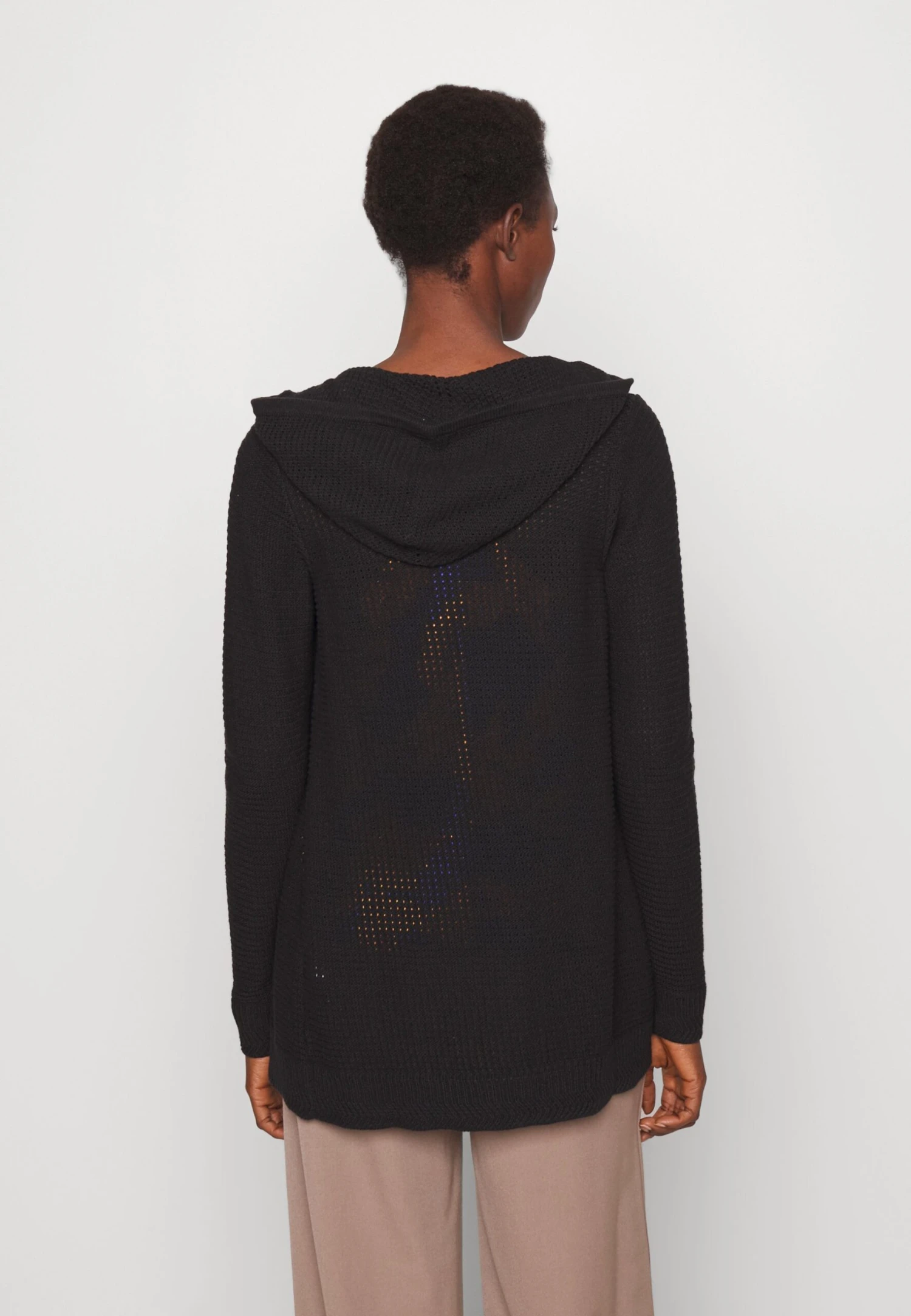 Vero Moda Tall Vmskyla Hood Cardigan - Gilet - Black – Image 3