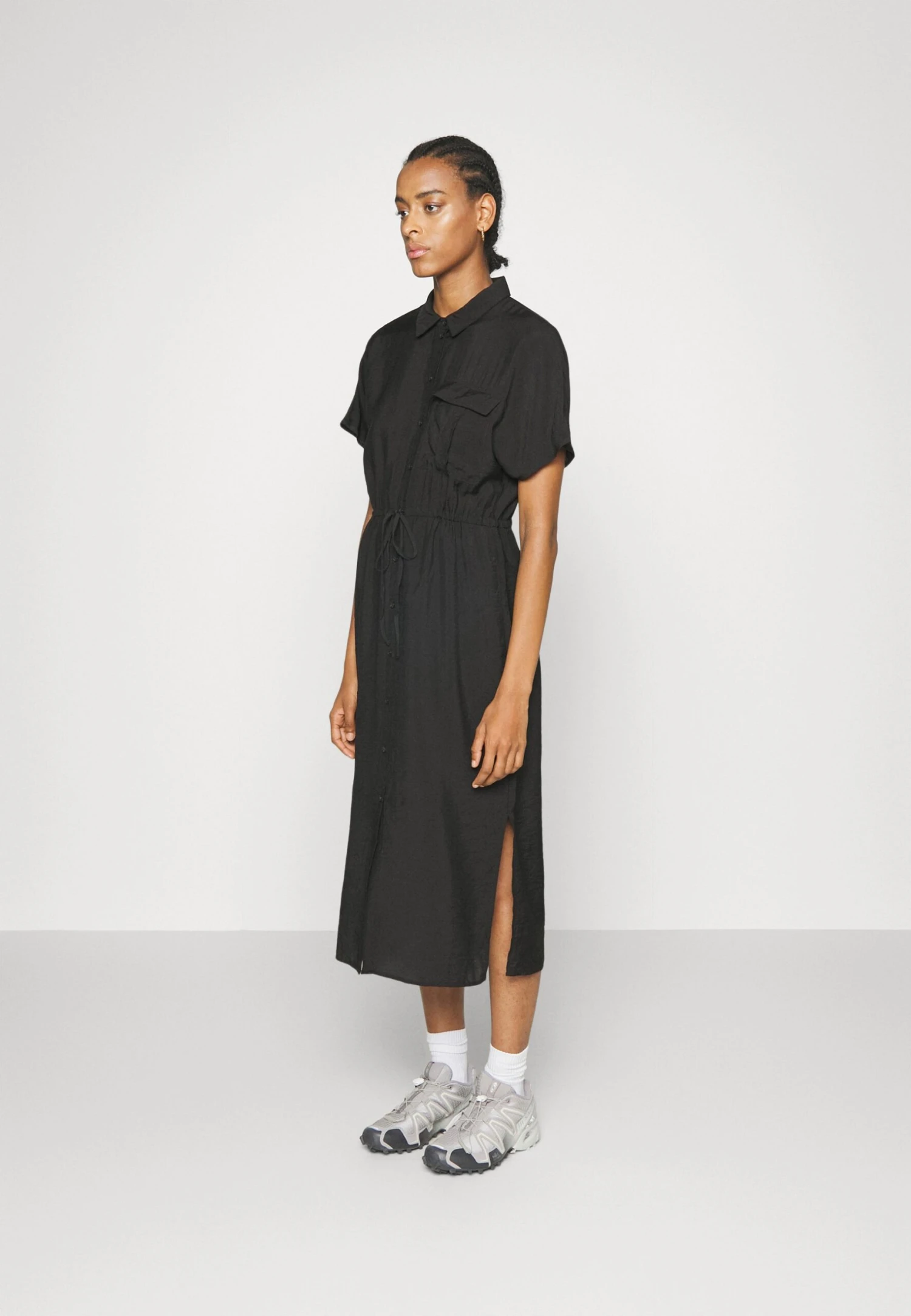 Vero Moda Tall Shirt Calf Dress - Robe De Jour - Black