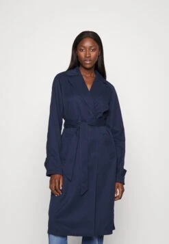 Vero Moda Tall Vmlou Long - Trench - Navy Blazer