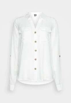 Vero Moda Tall Vmbumpy Shirt New - Chemisier - Snow White