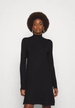 Vero Moda Tall Vmhappiness Rollneck Dress - Robe Pull - Black