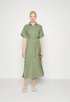Vero Moda Tall Vmnatali Nia 2/4 Calf Shirt Dress - Robe Chemise - Hellgrün